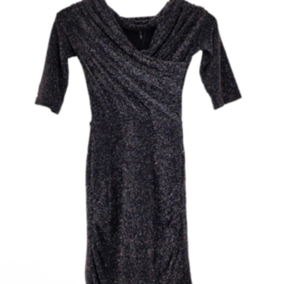 Maje Riola Elegant Black Off-Shoulder Dress - Picture 2 of 8